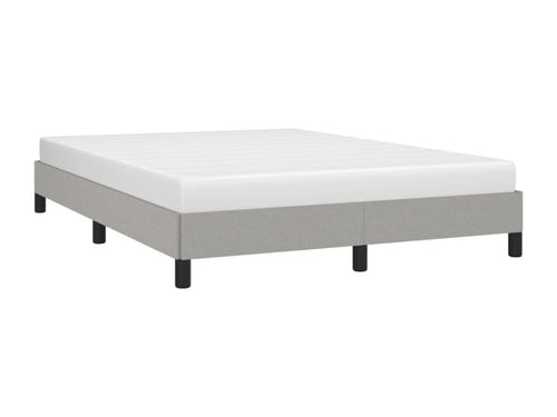 Light gray bed frame 140x190 cm Fabric