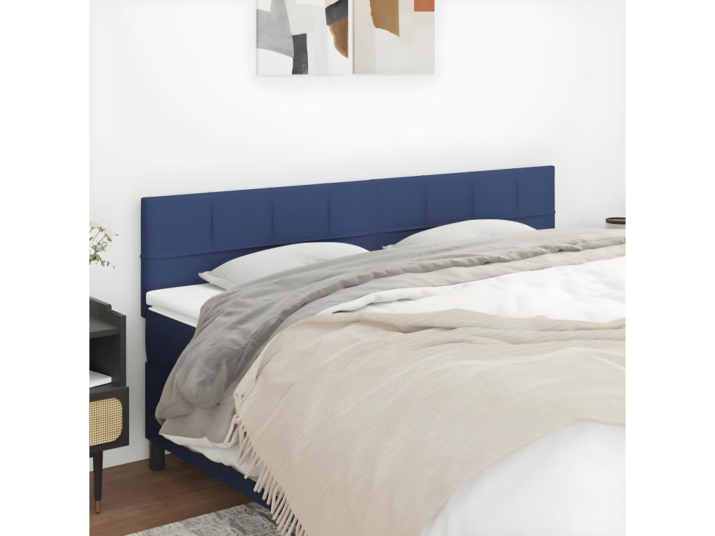 2-piece headboard set, blue, 80x5x78/88 cm, fabric