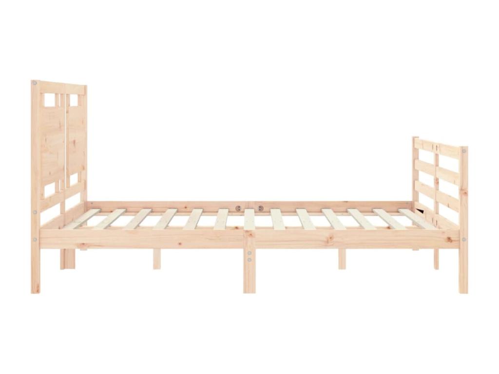 Bed frame with headboard, Meubiana size, solid wood