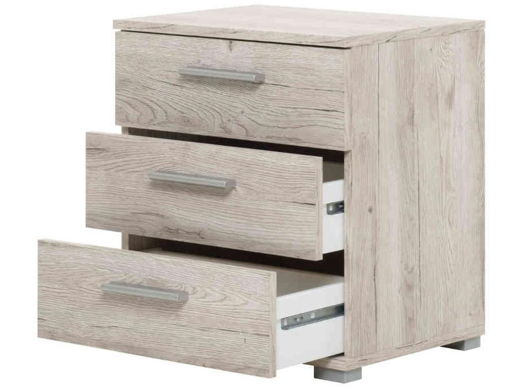 Oak-effect wooden bedside table - CH7028