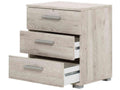 Oak-effect wooden bedside table - CH7028