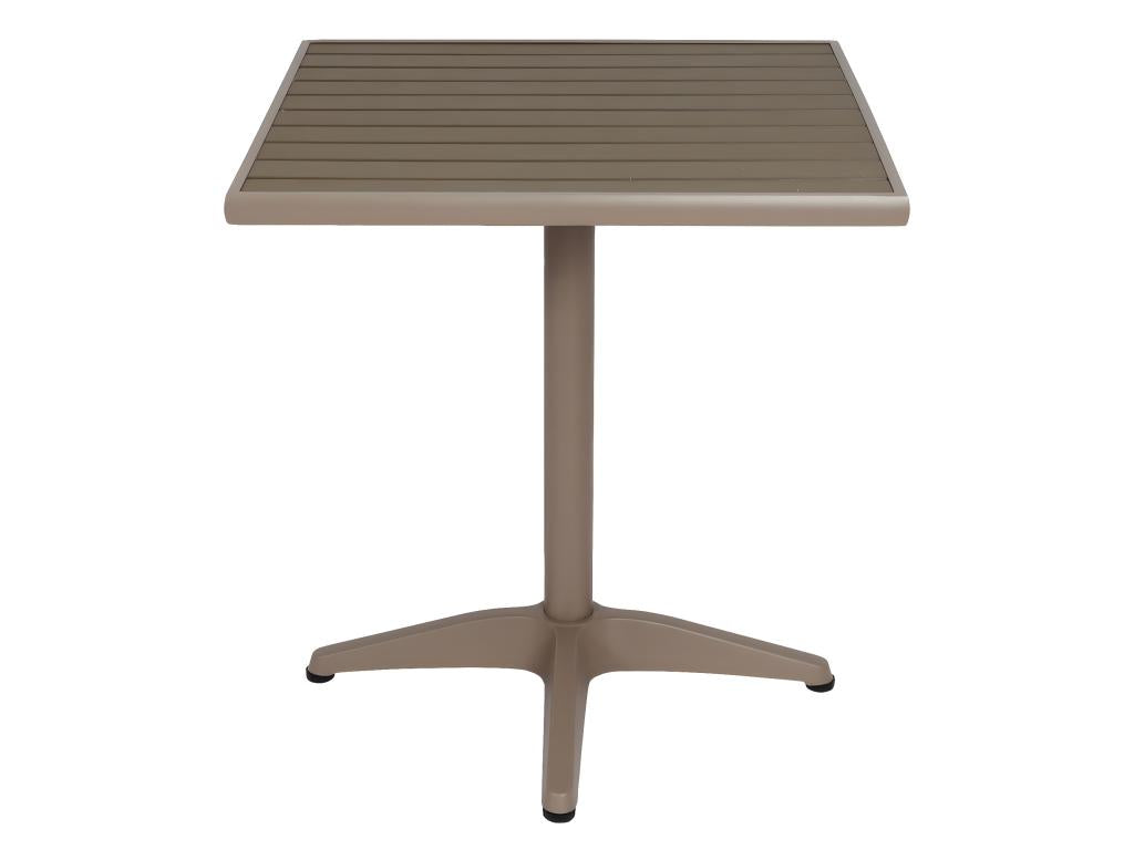 Set of 2 garden chairs and garden table Doucezen-J95 champagne grey