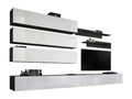 FLY J1 collection wall-hung furniture set - Black and white colour.