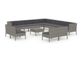 Garden furniture set, grey resin, 60x60x35 cm, 02 0015858