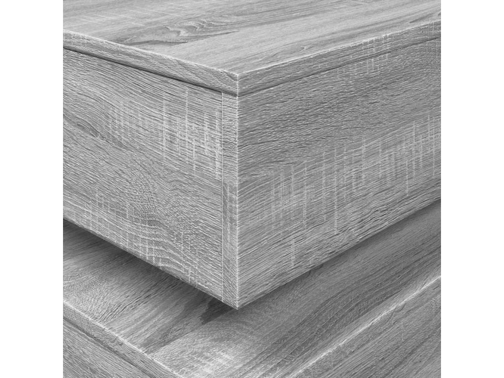 Homzora coffee table with LED lights, Homzora grey, 50x50x40 cm