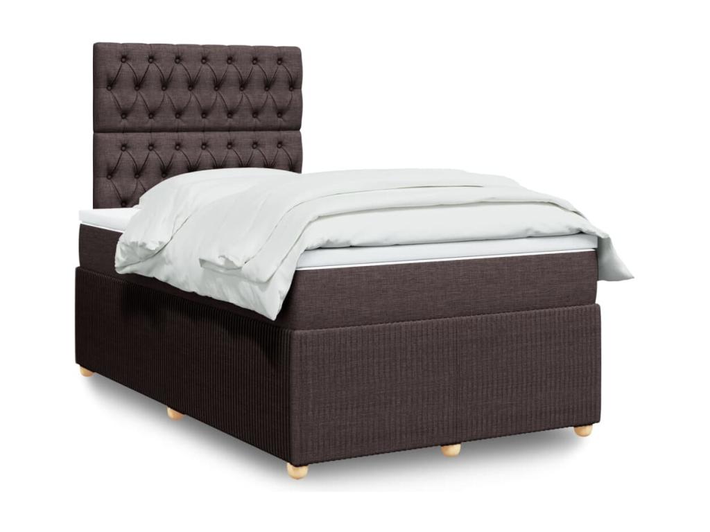 Doucezen bed base with dark brown mattress 120x200 cm