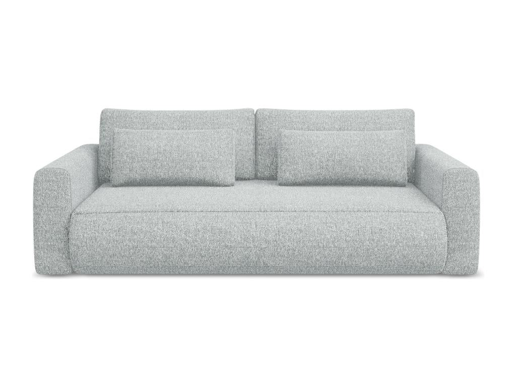 3-seater convertible sofa in textured fabric - silver - Homzora