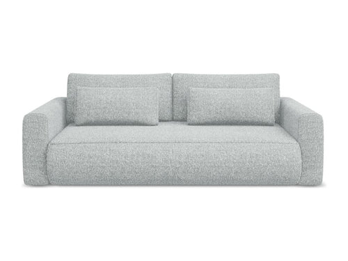 3-seater convertible sofa in textured fabric - silver - Homzora