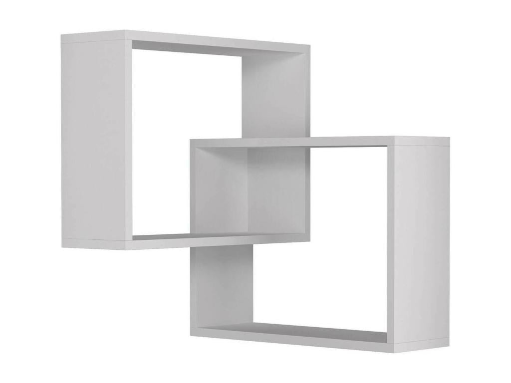 Meubiana wall shelf, wall shelf, multi-purpose shelving unit, 68x60x68 cm, white