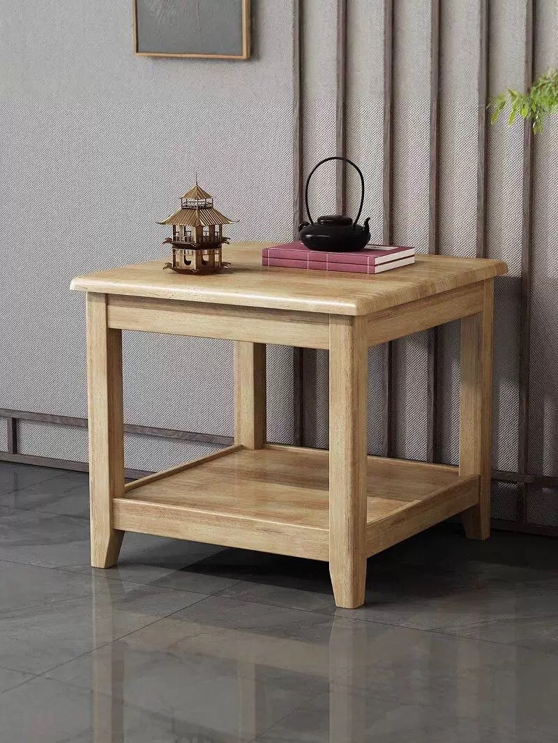 Side table/living room table in oak-colored wood - length 45 x depth 45 x height 52 cm