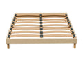 Homzora 90x200 cm Bed Base - Spruce Wood, Solid, High-Quality Structure - Beige - Quiet, Comfortable, and Durable - Homzora