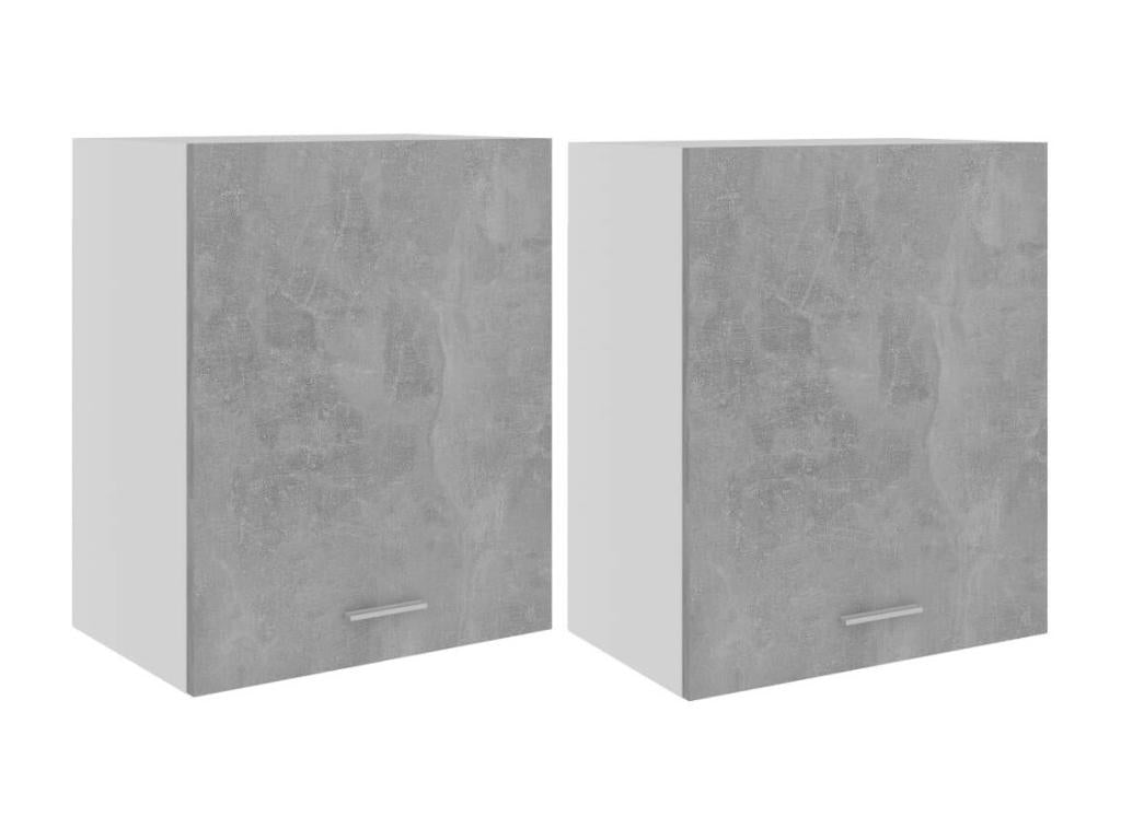Kitchen cabinets, 2 pieces, concrete grey, 50x31x60