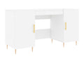 White wooden desk/workstation, 140x50x75 cm, 02 0023511