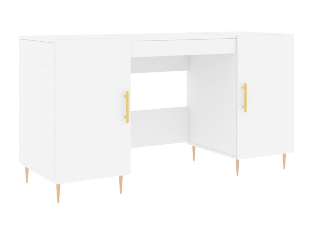 White wooden desk/workstation, 140x50x75 cm, 02 0023511