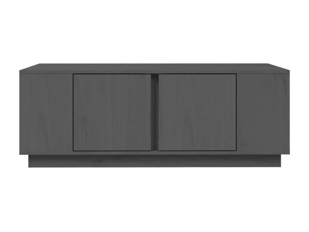 Grey coffee table 110x50x40 cm Solid pine wood