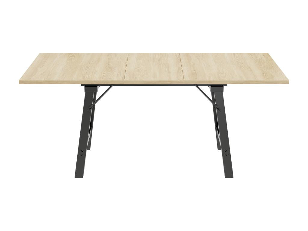 Extendable MDF dining table - 140/180x80 cm - suitable for 4 to 6 people - Natural