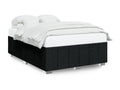 Black bed frame without mattress, 140x200 cm, fabric