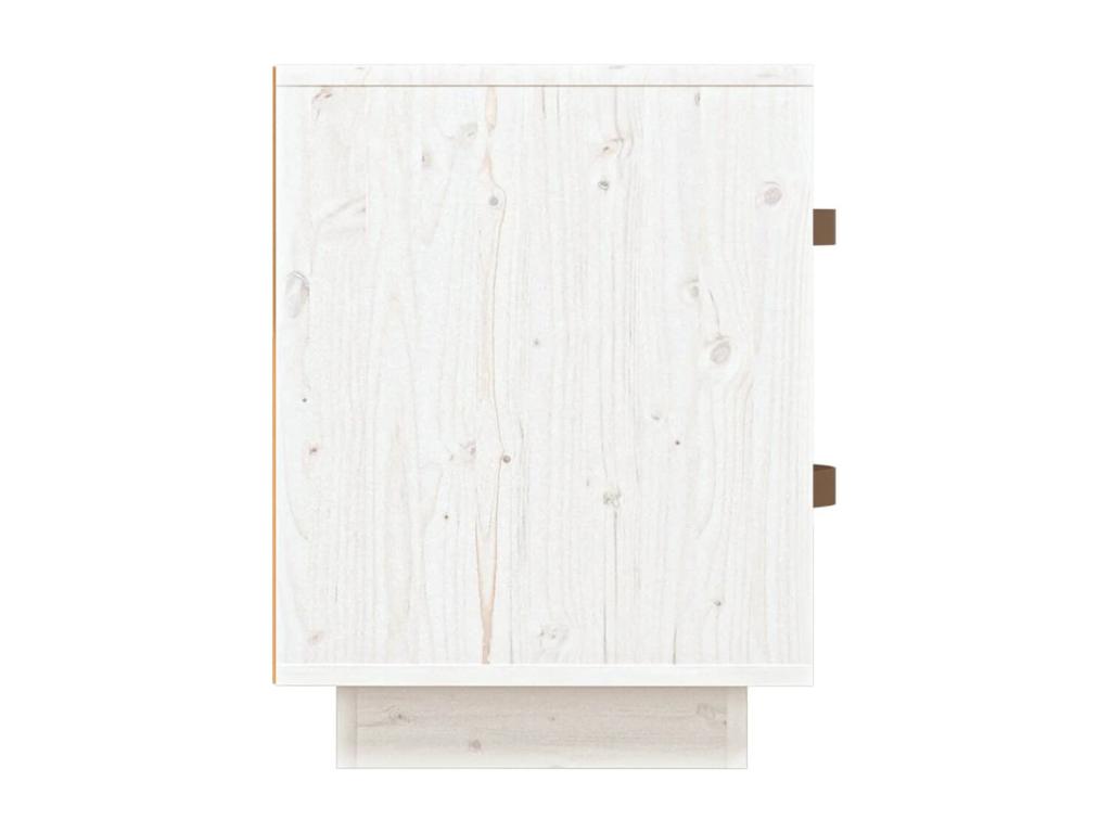 White bedside table, 40x34x45 cm, solid pine wood