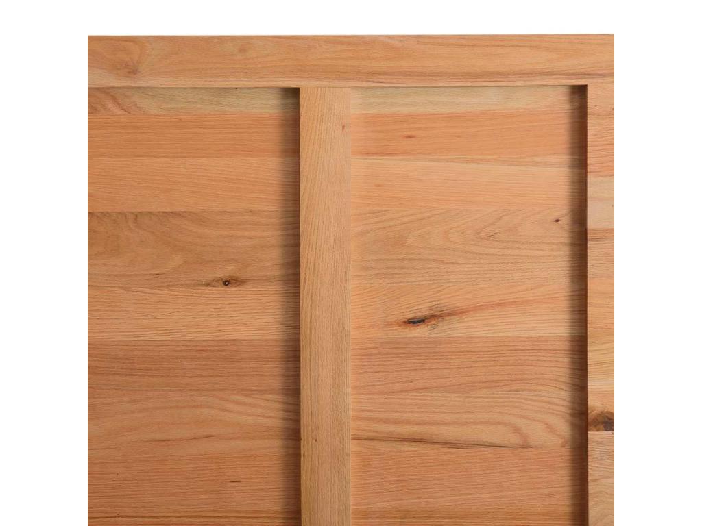 Rectangular light brown solid oak wood dining table