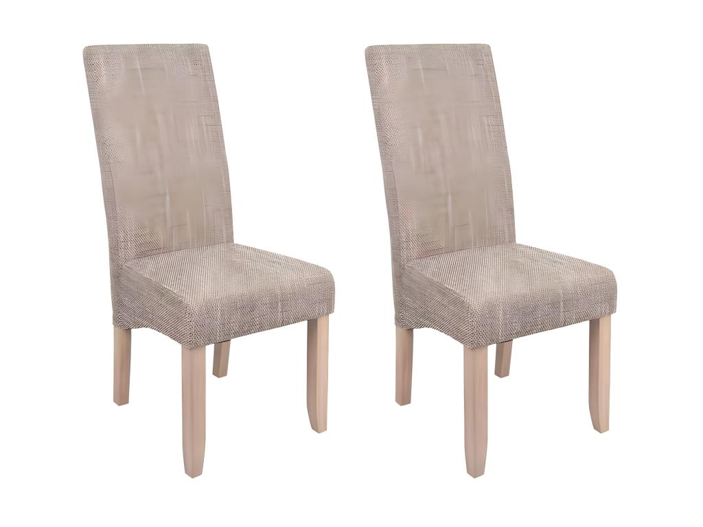 Doucezen Beige Fabric/Wood Chairs - PURE - W 62 x D 47 x H 108 cm