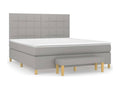 Doucezen bed base with light grey mattress 180x200cm fabric