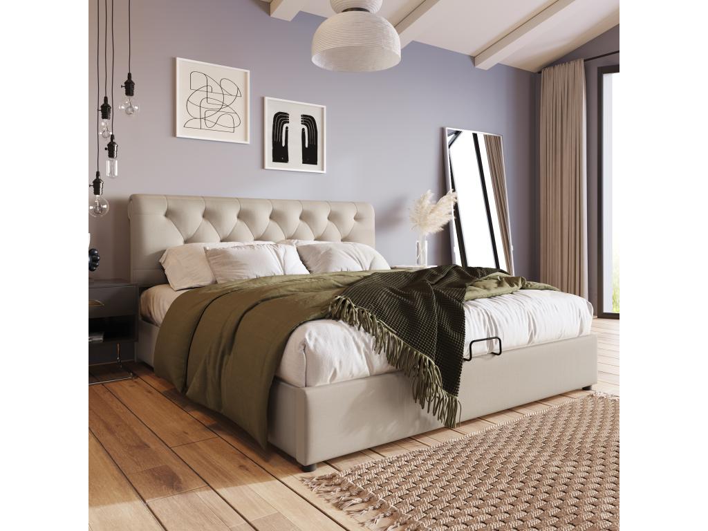 Storage bed - No mattress 140x200cm With mattress - Doucezen