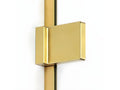 Homzora GOLD BRUSHED 90x80 cm left-hand pivot shower enclosure, front access
