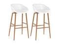 2-piece white bar stools