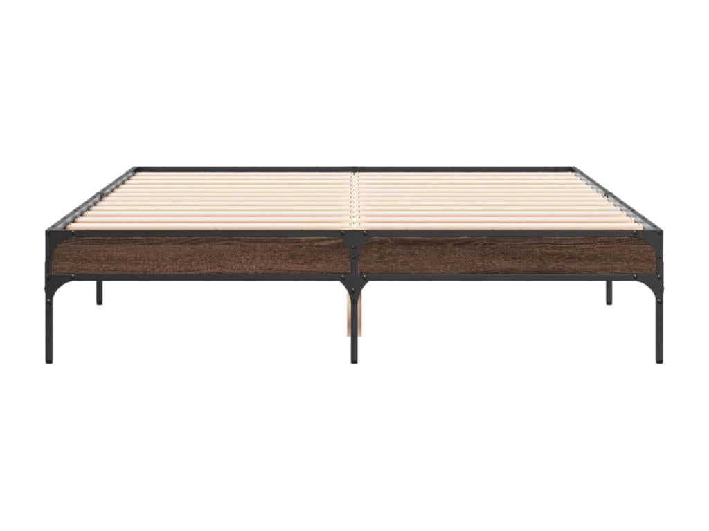 Bed frame without mattress, brown oak, 120x200 cm