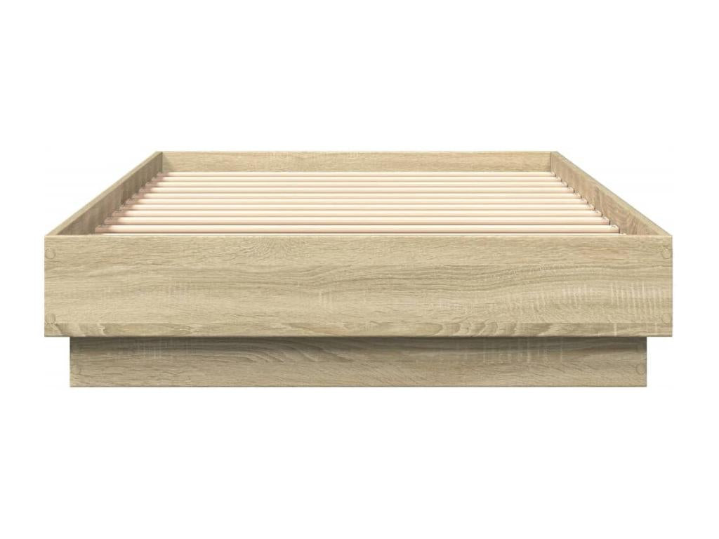 Homzora oak bed frame (90x200 cm) without mattress