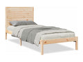 Extra long bed frame without mattress 90x210 cm solid wood
