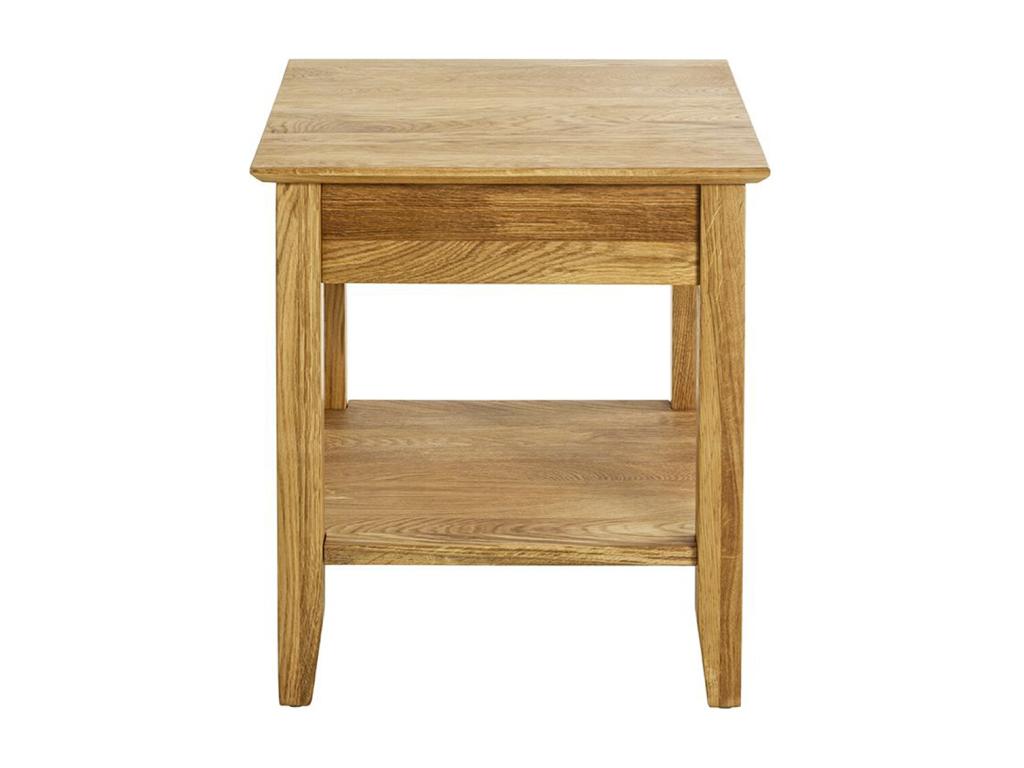 Side table/living room table in oak-colored wood - length 45 x depth 45 x height 52 cm