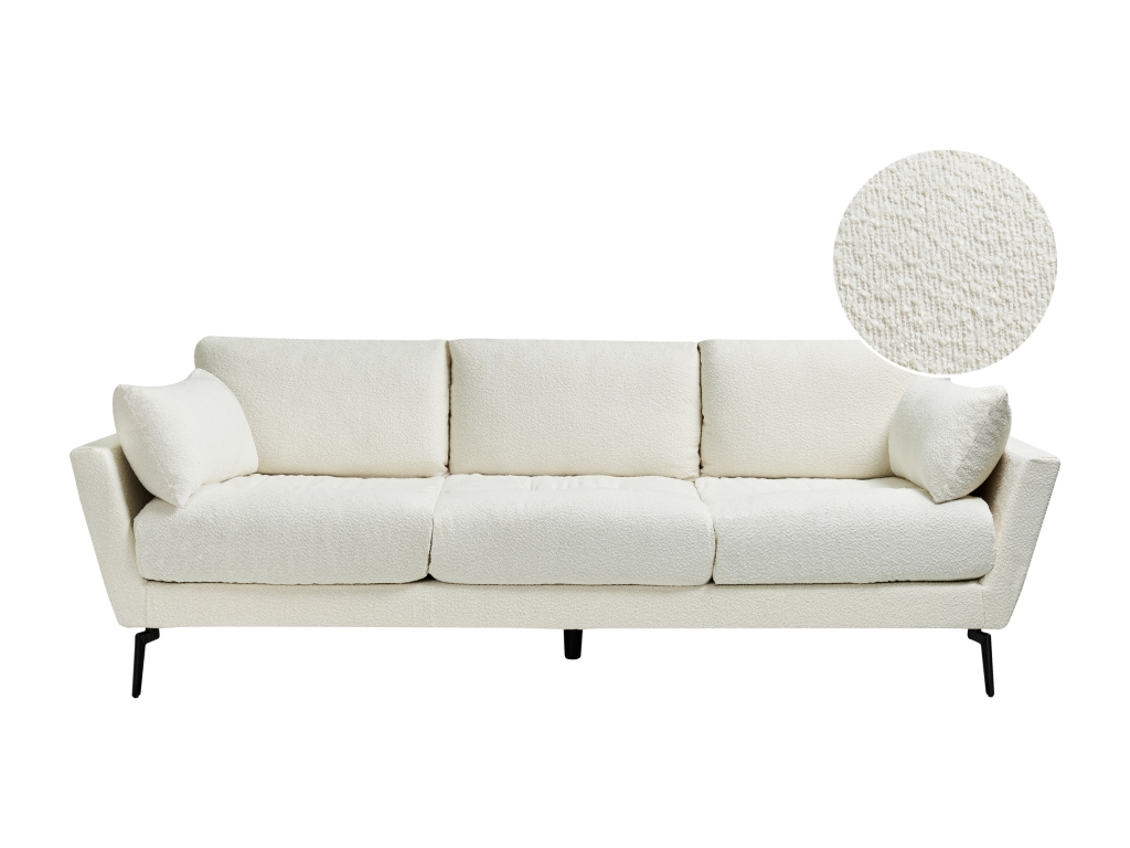Meubiana Bouclé Off-White 4-Seater Sofa