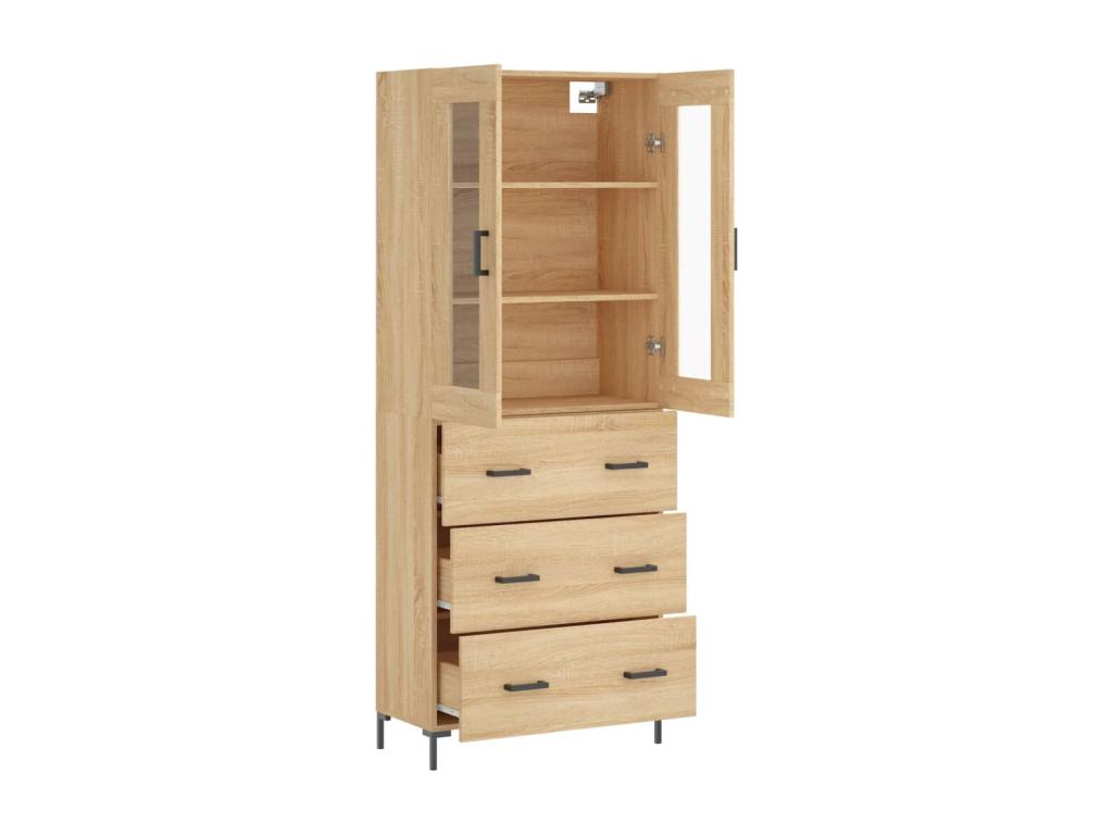 Meubiana Oak Highboard 69.5x34x180 cm Engineered Wood