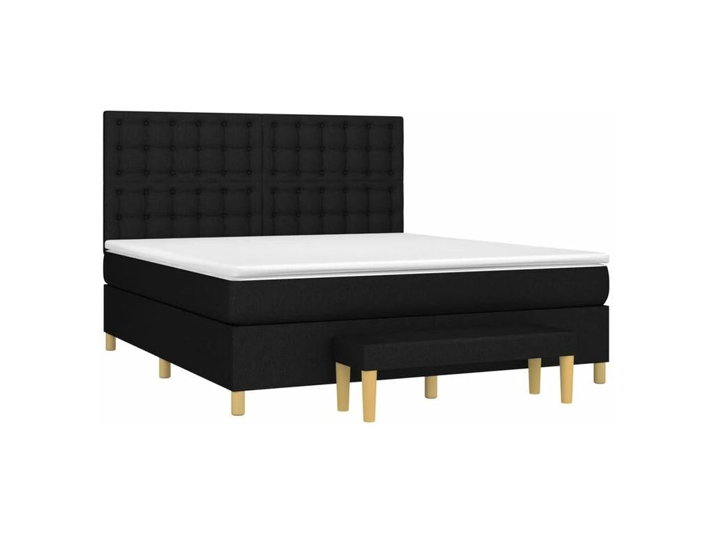 Homzora bed base with black mattress 160x200 fabric