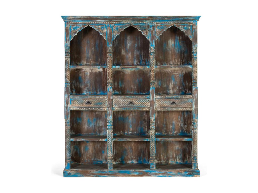 170 cm sideboard in aged blue mango wood