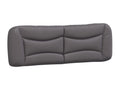 Grey faux leather headboard cushion, 160 cm