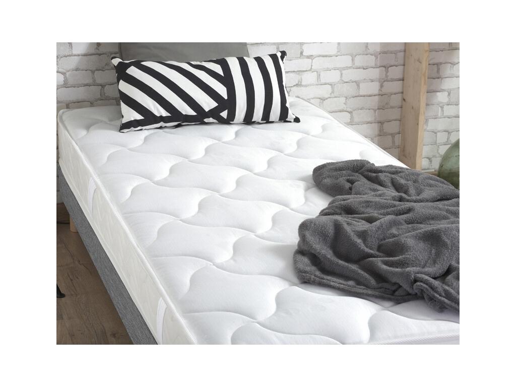 Doucezen reversible firm foam mattress and bed base set - French comfort. Dimensions: 90x190 cm. Bed base: Heather Grey.