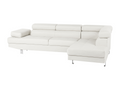 Corner Sofa - Homzora - White PU Leather