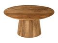 Homzora Round Coffee Table D.80 cm in Solid Mango Wood