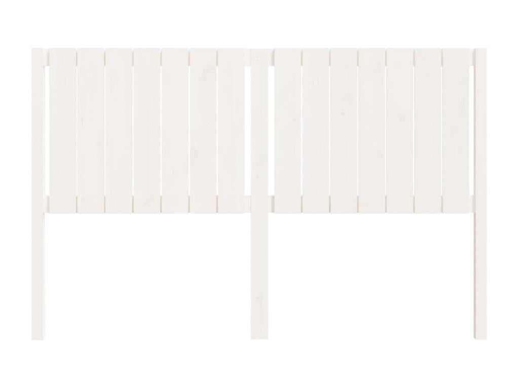 White headboard 165.5x4x100 cm Solid pine wood