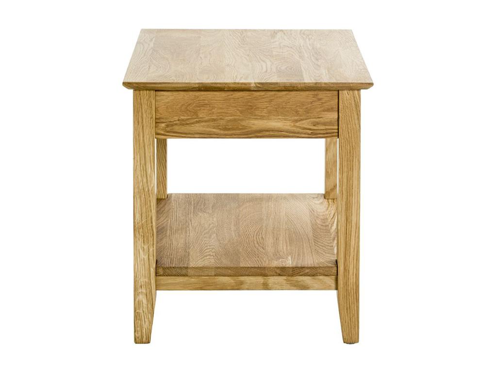 Side table/living room table in oak-colored wood - length 45 x depth 45 x height 52 cm