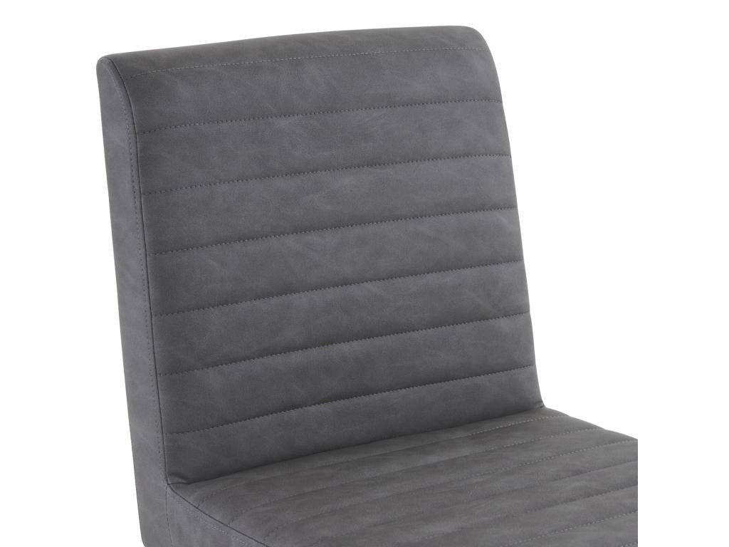 Set of 6 cantilever chairs in velvet with metal legs, modern ergonomic lounge chair, 55x43x83cm, Grey