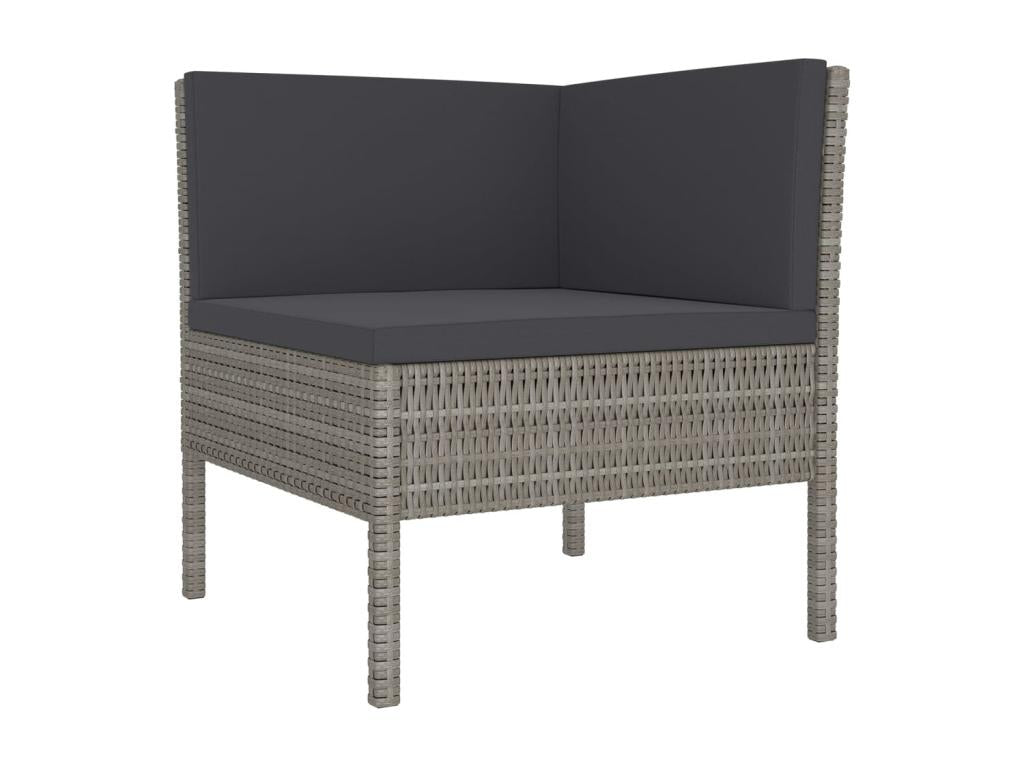 Garden furniture set, grey resin, 60x60x35 cm, 02 0015858