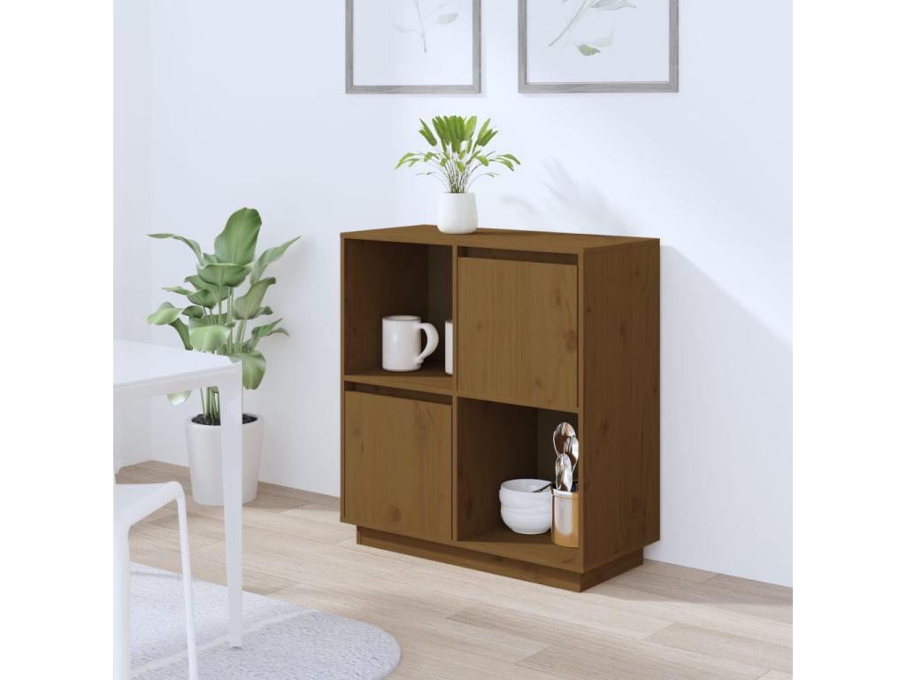 Honey Brown Sideboard 74x35x80 cm Solid Pine Wood