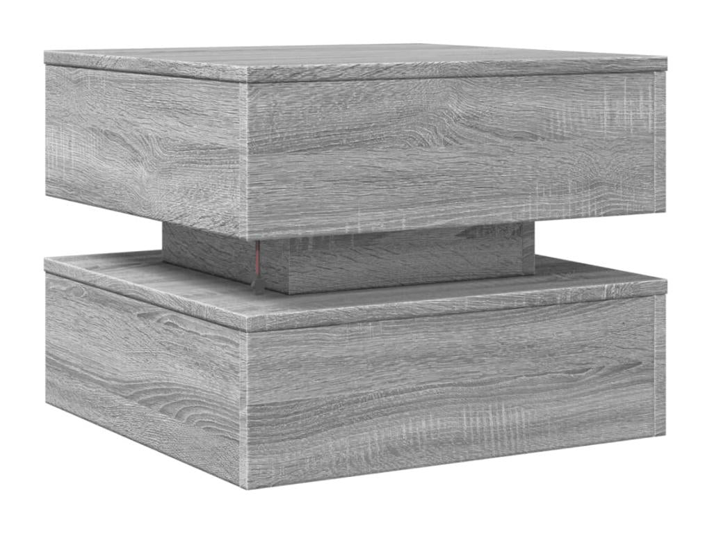 Homzora coffee table with LED lights, Homzora grey, 50x50x40 cm