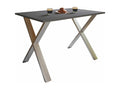 Doucezen dining table 80x80 anthracite silver color.