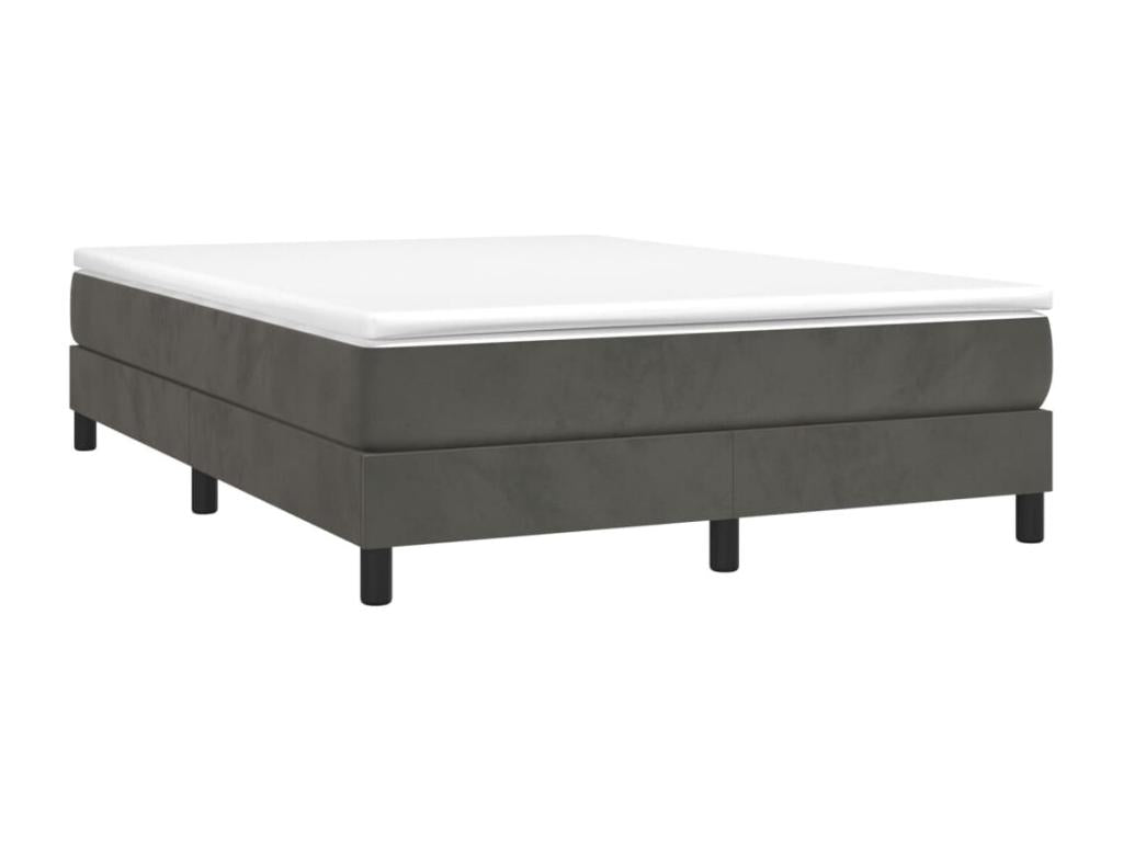 Doucezen bed base, dark grey, 140x190 cm, velvet