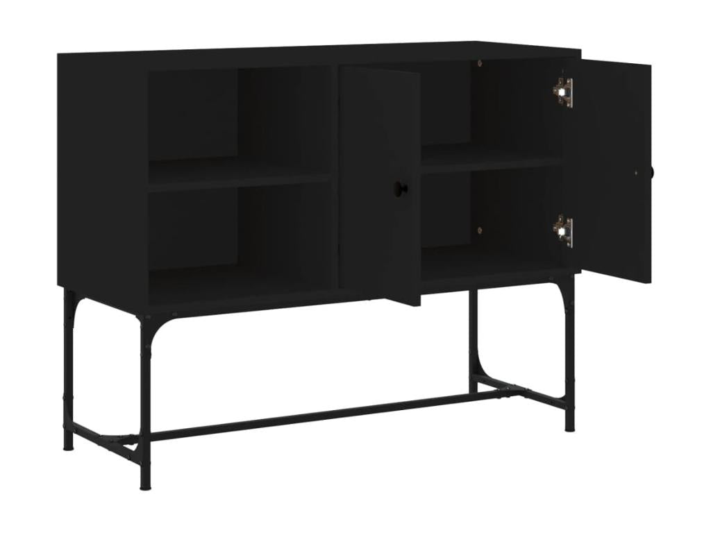 Black sideboard 100x40x79.5 cm engineered wood