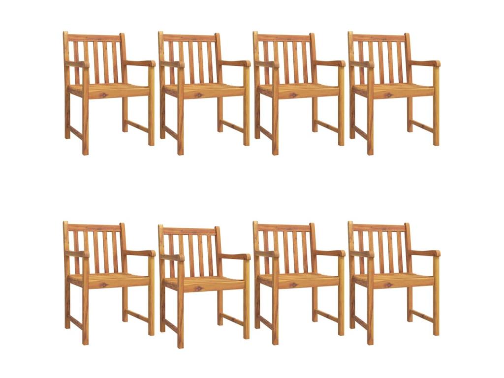 Homzora 9-piece solid wood garden dining set